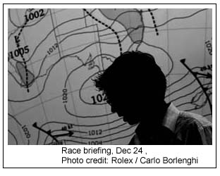 Race briefing, Dec 24, Photo credit: Rolex / Carlo Borlenghi